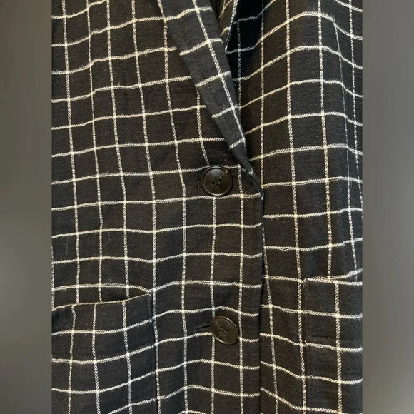 Madewell Women's Black Coat Waffleback Shaw Blazer in Windowpane Size Small - Picture 11 of 11